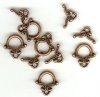 5 Sets of 13mm Antique Copper Bow Toggles
